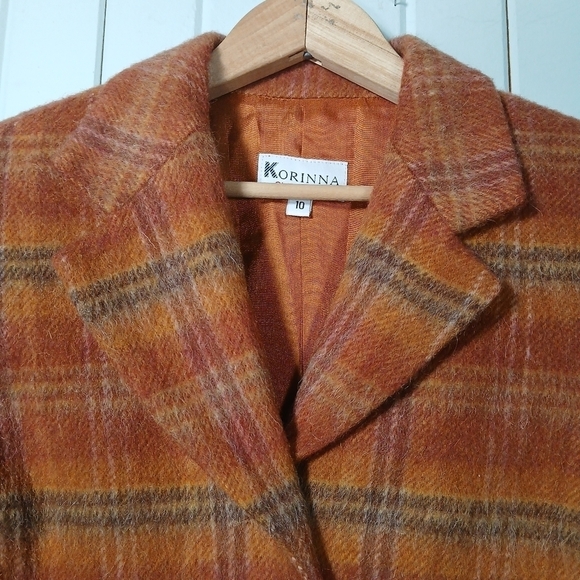 Vintage wool/mohair blend plaid blazer - Picture 3 of 10